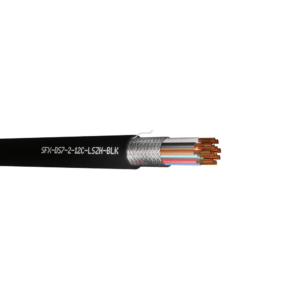 Defence Standard Cable 7 x 0.2mm 12 Cores TCWB Screened LSZH - Black UV 100m